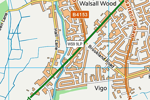 WS9 9LP map - OS VectorMap District (Ordnance Survey)