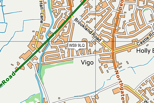 WS9 9LQ map - OS VectorMap District (Ordnance Survey)