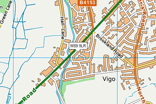 WS9 9LR map - OS VectorMap District (Ordnance Survey)