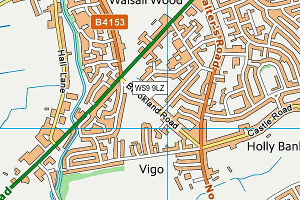 WS9 9LZ map - OS VectorMap District (Ordnance Survey)