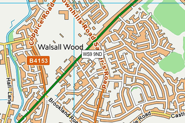 WS9 9ND map - OS VectorMap District (Ordnance Survey)