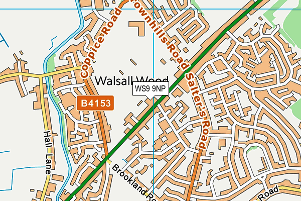 WS9 9NP map - OS VectorMap District (Ordnance Survey)