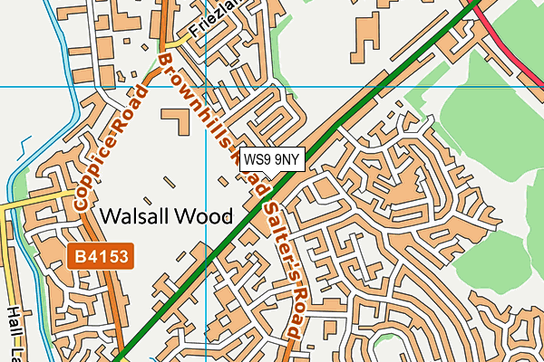 WS9 9NY map - OS VectorMap District (Ordnance Survey)