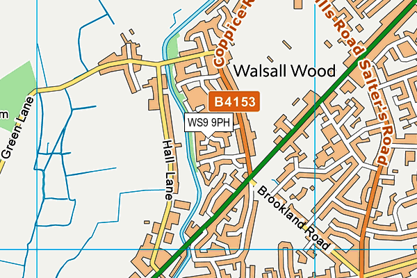 WS9 9PH map - OS VectorMap District (Ordnance Survey)