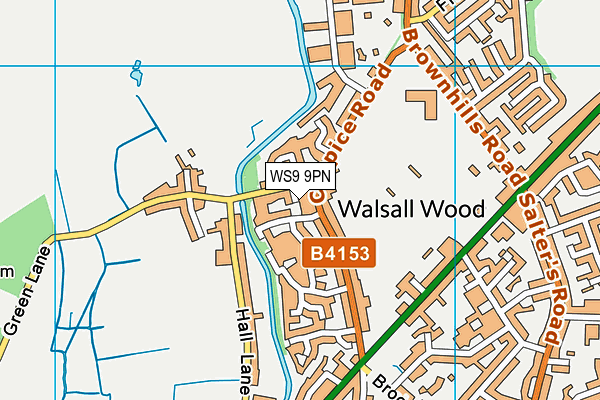 WS9 9PN map - OS VectorMap District (Ordnance Survey)