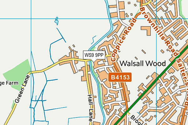 WS9 9PP map - OS VectorMap District (Ordnance Survey)