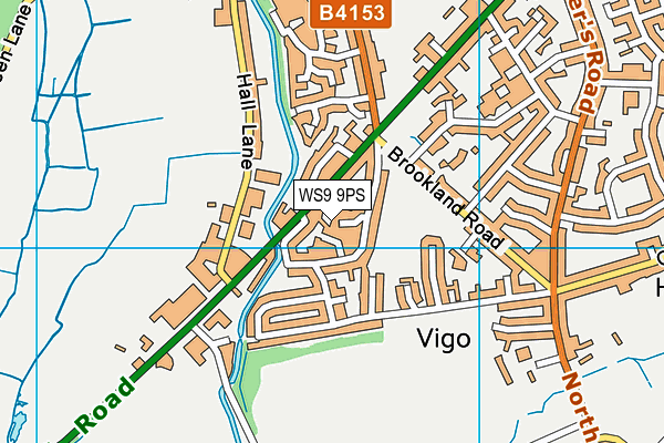 WS9 9PS map - OS VectorMap District (Ordnance Survey)