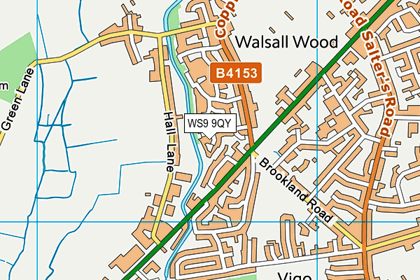WS9 9QY map - OS VectorMap District (Ordnance Survey)