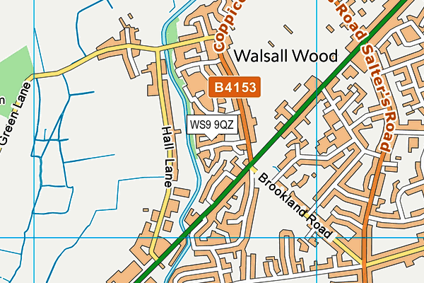 WS9 9QZ map - OS VectorMap District (Ordnance Survey)