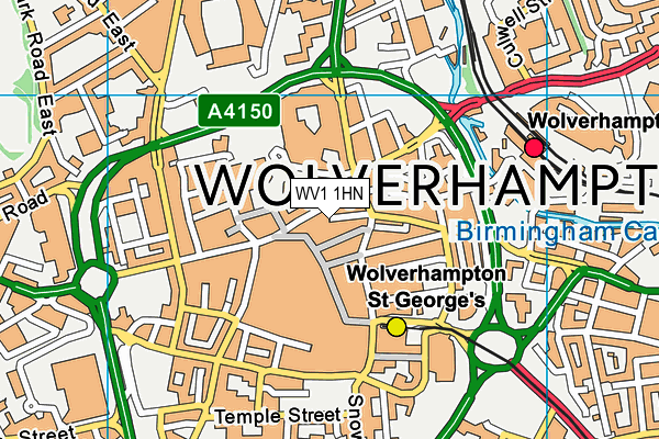 WV1 1HN map - OS VectorMap District (Ordnance Survey)