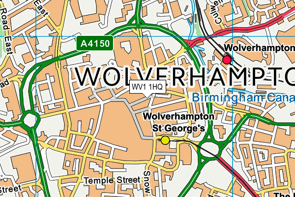 WV1 1HQ map - OS VectorMap District (Ordnance Survey)