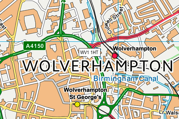 WV1 1HT map - OS VectorMap District (Ordnance Survey)