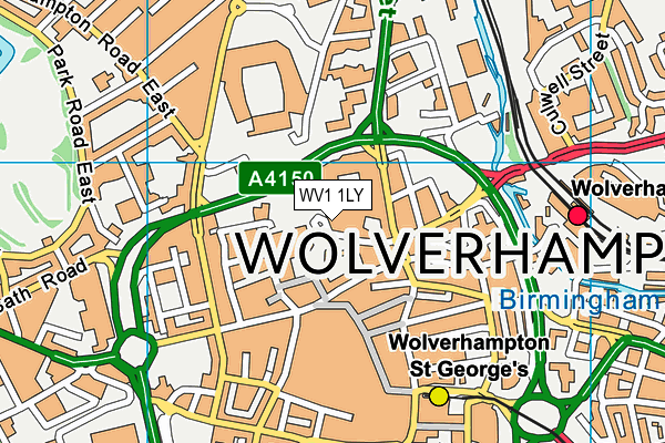 WV1 1LY map - OS VectorMap District (Ordnance Survey)