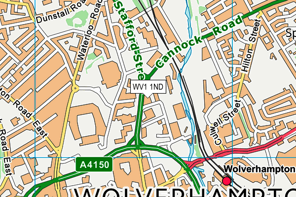 WV1 1ND map - OS VectorMap District (Ordnance Survey)