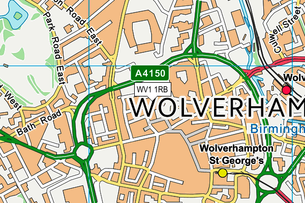 WV1 1RB map - OS VectorMap District (Ordnance Survey)