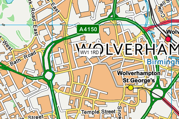 WV1 1RD map - OS VectorMap District (Ordnance Survey)