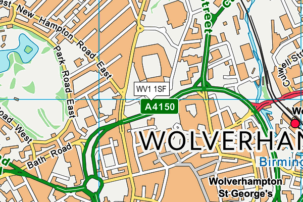 WV1 1SF map - OS VectorMap District (Ordnance Survey)