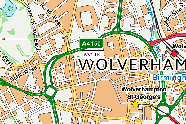 WV1 1SL map - OS VectorMap District (Ordnance Survey)