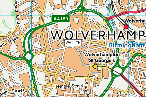 WV1 1TH map - OS VectorMap District (Ordnance Survey)