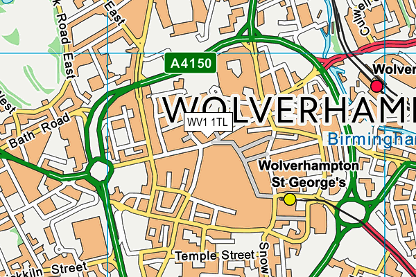 WV1 1TL map - OS VectorMap District (Ordnance Survey)