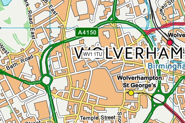 WV1 1TU map - OS VectorMap District (Ordnance Survey)