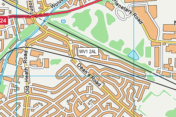 WV1 2AL map - OS VectorMap District (Ordnance Survey)