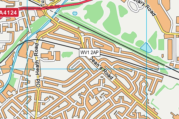 WV1 2AP map - OS VectorMap District (Ordnance Survey)