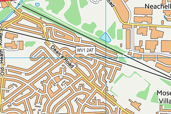 WV1 2AT map - OS VectorMap District (Ordnance Survey)