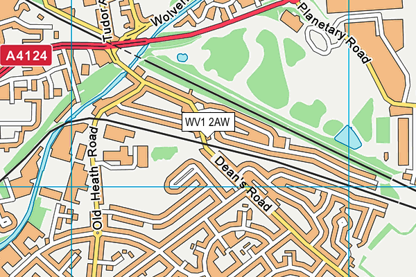 WV1 2AW map - OS VectorMap District (Ordnance Survey)