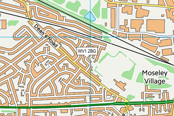 WV1 2BG map - OS VectorMap District (Ordnance Survey)
