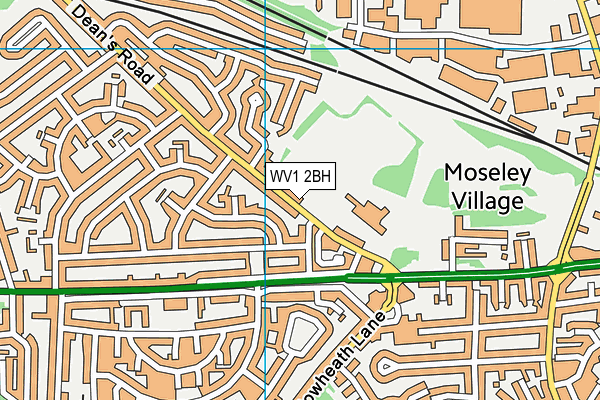 WV1 2BH map - OS VectorMap District (Ordnance Survey)