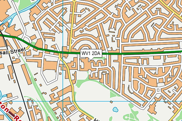 WV1 2DA map - OS VectorMap District (Ordnance Survey)