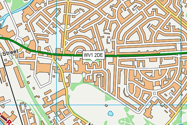 WV1 2DE map - OS VectorMap District (Ordnance Survey)