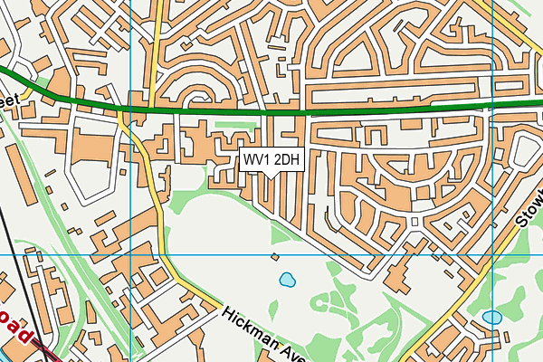 WV1 2DH map - OS VectorMap District (Ordnance Survey)