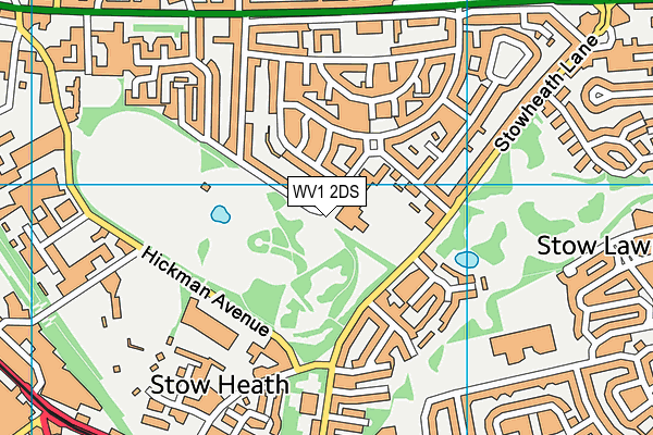 WV1 2DS map - OS VectorMap District (Ordnance Survey)