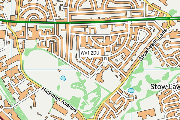 WV1 2DU map - OS VectorMap District (Ordnance Survey)