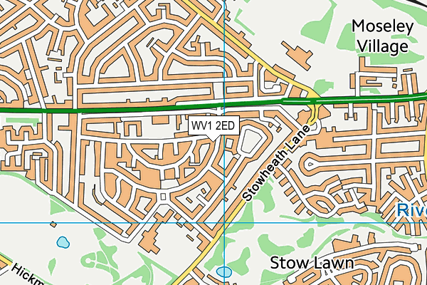 WV1 2ED map - OS VectorMap District (Ordnance Survey)