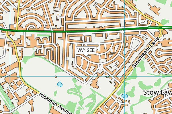 WV1 2EE map - OS VectorMap District (Ordnance Survey)