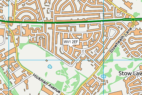 WV1 2EF map - OS VectorMap District (Ordnance Survey)