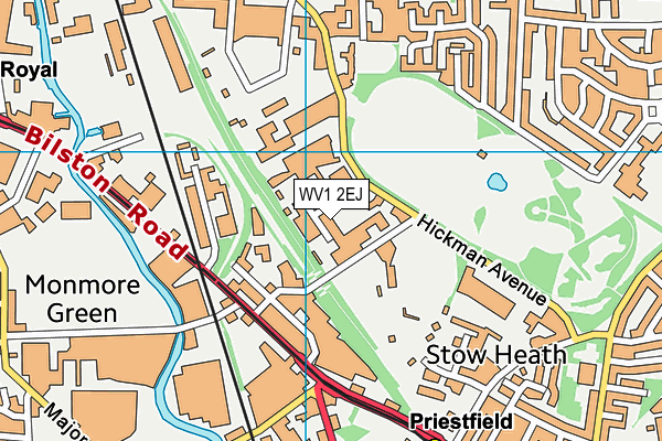 WV1 2EJ map - OS VectorMap District (Ordnance Survey)