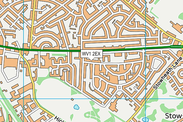 WV1 2EX map - OS VectorMap District (Ordnance Survey)