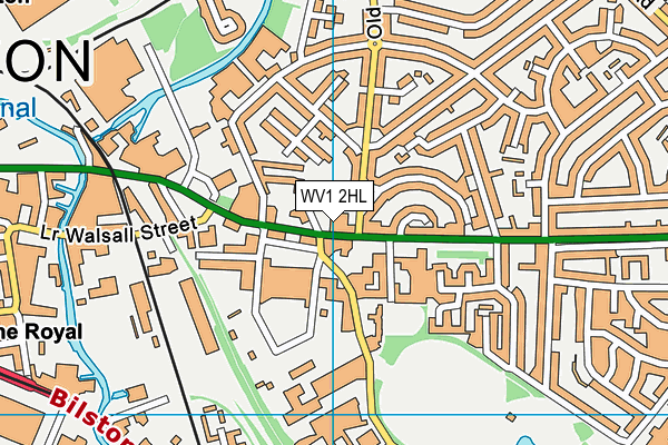 WV1 2HL map - OS VectorMap District (Ordnance Survey)