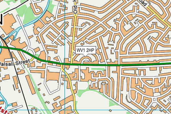 WV1 2HP map - OS VectorMap District (Ordnance Survey)