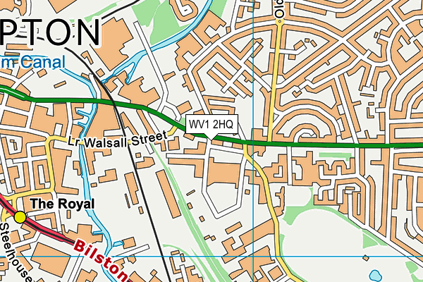 WV1 2HQ map - OS VectorMap District (Ordnance Survey)