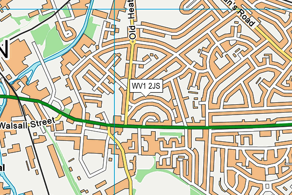 WV1 2JS map - OS VectorMap District (Ordnance Survey)