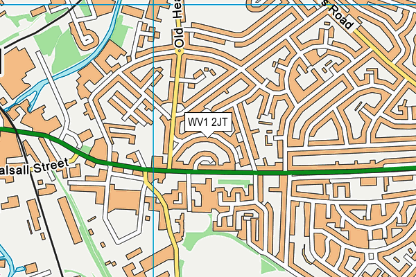 WV1 2JT map - OS VectorMap District (Ordnance Survey)