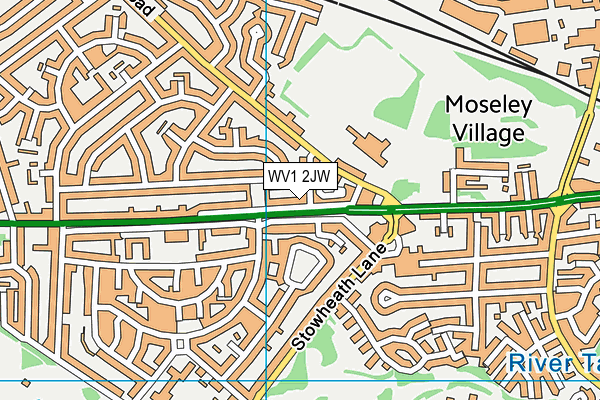 WV1 2JW map - OS VectorMap District (Ordnance Survey)