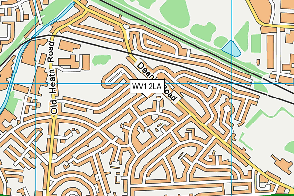 WV1 2LA map - OS VectorMap District (Ordnance Survey)