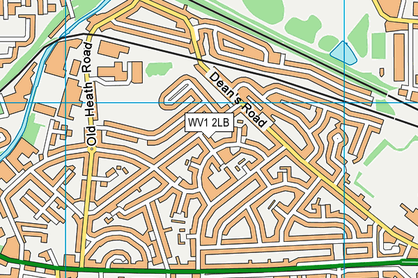 WV1 2LB map - OS VectorMap District (Ordnance Survey)