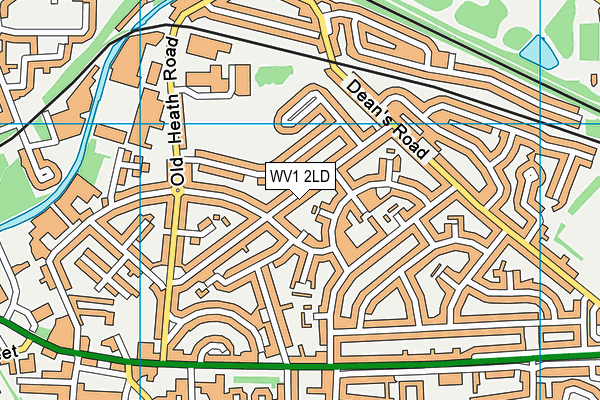 WV1 2LD map - OS VectorMap District (Ordnance Survey)